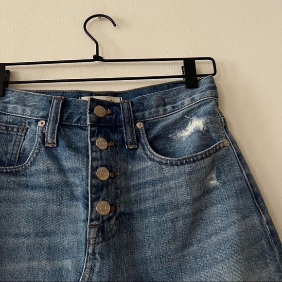 NWT MADEWELL Distressed Denim Mini Skirt - Picture 15 of 16